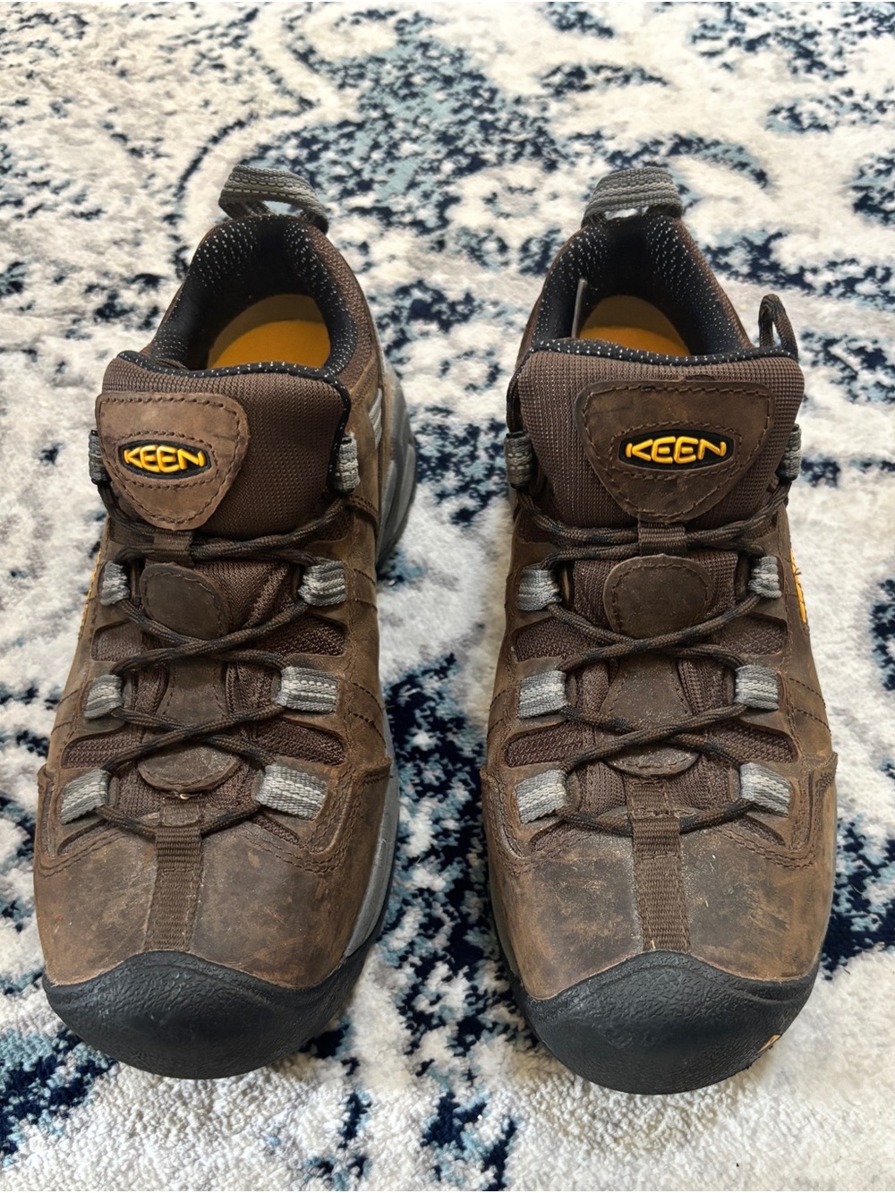 Men's Dark Brown Keen Steel Toe Work Shoes